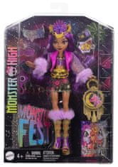 Monster High Monster Fest panenka Clawdeen, plakát kapely a doplňky HYF48