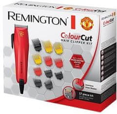 REMINGTON Zastrihávač vlasov HC 5038, červený, oficiálny výrobok Manchester United, Man Utd Colour Cut Clipper