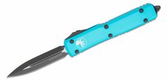 Microtech 122-1TQ Ultratech Black Turquoise Standard automatický nôž 8,6 cm, čierna, tyrkys, hliník 