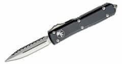 Microtech 122-6 Ultratech Satin Full Serrated automatický nôž 8,5 cm, čierna, hliník 