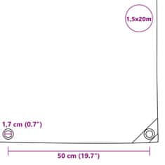 Vidaxl Celta 650 g/m², 1,5x20 m, modrá