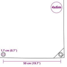 Vidaxl Celta 650 g/m², 4x6 m, sivá