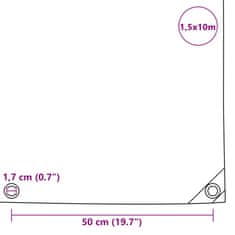 Vidaxl Celta 650 g/m² 1,5x10 m čierna