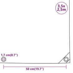 Vidaxl Celta 650 g/m² 3,5x2,5 m čierna