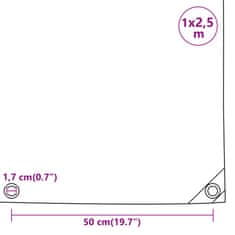 Vidaxl Celta čierna 1x2,5 m 650 g/m²