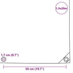 Vidaxl Celta 650 g/m², 1,5x20 m, sivá