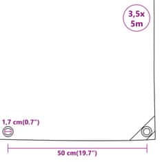 Vidaxl Celta 650 g/m² 3,5x5 m čierna