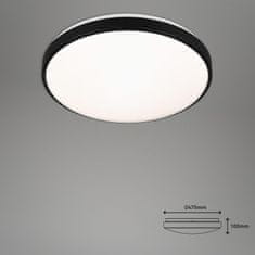 BRILONER BRILONER CCT LED stropné svietidlo, priemer. 47,5 cm, 48 W, čierna BRILO 3430-015