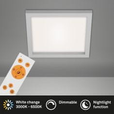 BRILONER BRILONER CCT svietidlo LED panel, 29,5 cm, 1800 lm, 18 W, matný chróm BRILO 7370-014