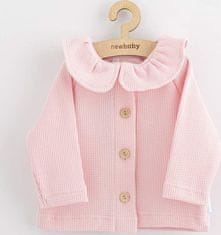 NEW BABY Kojenecký kabátek na knoflíky New Baby Luxury clothing Laura růžový 86 (12-18m)