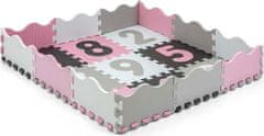 MILLY MALLY Pěnové puzzle podložka ohrádka Milly Mally Jolly 3x3 Digits Pink Grey