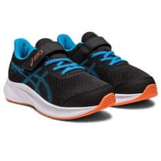 Asics Patriot 13 PS Detská bežecká obuv, čierna/modrá/oranžová, veľ. 27