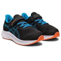 Asics Patriot 13 PS Detská bežecká obuv, čierna/modrá/oranžová, veľ. 28,5