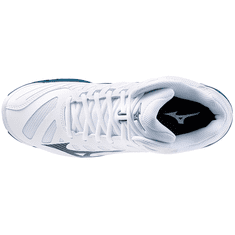 Mizuno Wave Voltage MID Pánska volejbalová obuv, biela/modrá, veľ. 44,5