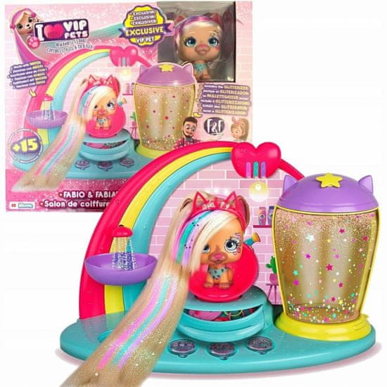 IMC Toys VIP Pets Fabio & Fabia - Hair Salon Playset (kaderníctvo)