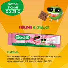 Goodies ovsené tyčinky malina a jablko 6 x 23 g