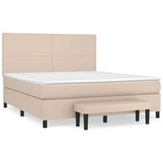 Petromila vidaXL Boxspring posteľ s matracom kapučínová 180x200 cm umelá koža