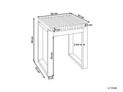Beliani Záhradný stôl 40 x 40 cm Drevo Svetlé drevo BELLANO