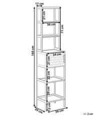 Beliani Bambusový regál do kúpeľne svetlé drevo LEHI