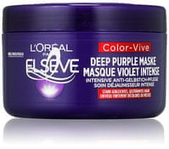 Loreal Paris Hĺbková maska neutralizujúca žlté tóny vo vlasoch Elseve Color-Vive (Deep Purple Mask) 250 ml