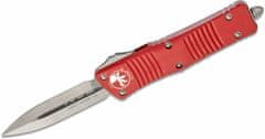 Microtech 142-4RD Combat Troodon Satin Standard Red automatický nôž 9,5 cm, červená, hliník