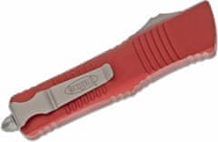 Microtech 142-4RD Combat Troodon Satin Standard Red automatický nôž 9,5 cm, červená, hliník