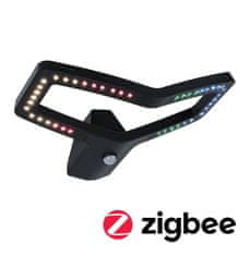 Paulmann PAULMANN LED vonkajšie nástenné svietidlo Smart Home Zigbee 3.0 Alara pohybové čidlo IP44 hranaté 375x270mm RGBW plus 10W 230V antracit kov 94793