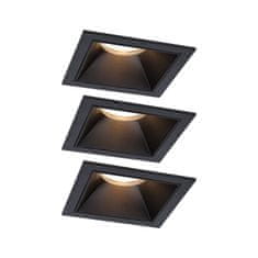 Paulmann PAULMANN LED vstavané svietidlo 3-krokové-stmievateľné Cole Coin základná sada IP44 hranaté 88x88mm Coin 3x6W 230V stmievateľné 2700K čierna 93125