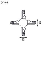 Paulmann PAULMANN URail spojka X 104x104mm max. 1000W biela 95648