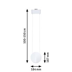 Paulmann PAULMANN URail LED záves 3-krokové-stmievateľné Alejandro 10W 3000K stmievateľné 230V biela 94963