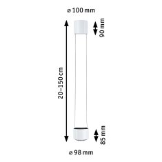 Paulmann PAULMANN URail LED záves Aldan / 8,5W 4000K stmievateľné 230V biela 94904