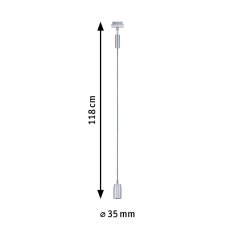 Paulmann PAULMANN URail záves Runa GU10 max. 10W 230V matný chróm 95622