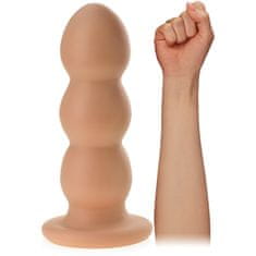 XSARA Obrovské anální dildo pr. 9 cm kuličkový anal plug kolík na přísavce - 78256989