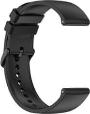 4wrist Univerzální silikonový řemínek s černou sponou 20 mm - Black