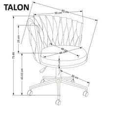 Halmar Kancelářské křeslo TALON šedá (1p=1szt)