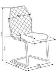 Halmar Moderní jídelní židle K265 černá / hnědá / dub medový (2p=4szt) (2 Karton)