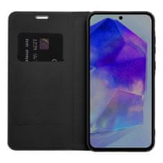 FORCELL Puzdro / obal pre Xiaomi Redmi Note 10 / 10S čierny - kniha Forcell LUNA Carbon