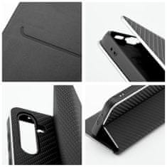 FORCELL Puzdro / obal pre Xiaomi Redmi Note 10 / 10S čierny - kniha Forcell LUNA Carbon