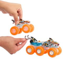 Hot Wheels Monster Trucks Power Smashers tahač a truck, 4 vozidla v balení HYJ29