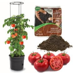 botle Kvetináč paradajky jahody fazuľa uhorky 29,5cm + zemina, univerzálny substrát 10L