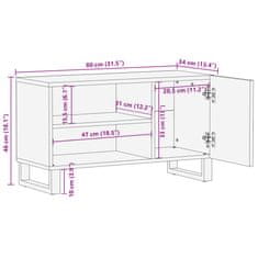 Petromila vidaXL TV skrinka 80x34x46 cm akáciový masív