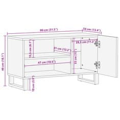 Petromila vidaXL TV skrinka 80x34x46 cm akáciový masív