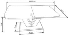 Halmar Moderní jídelní stůl MISTRAL bílá połisk (3p=1szt) (3 karton)