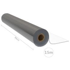 Vidaxl Chránič na stôl v rolke priehľadný 0,9x15 m 2 mm PVC