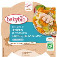 Babybio Menu zelenina s lososom a ryžou 260 g