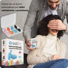 SOLFIT® Silikónové protihlukové štuple do uší na spanie (5 párov) | EARPUG