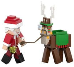 Mattel Minecraft Adventní kalendář 2024, 3 akční figurky, 17 doplňků a 4 samolepky HXM86