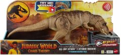 Mattel Jurassic World Zběsilý útok T-Rexe se zvuky, všestranný útok HXF53