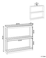 Beliani Bambusová polica do kúpeľne svetlé drevo PADUCAH