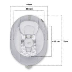 Kinderkraft Lehátko pohupujúce s melódiou 2v1 Luli grey, do 9 kg